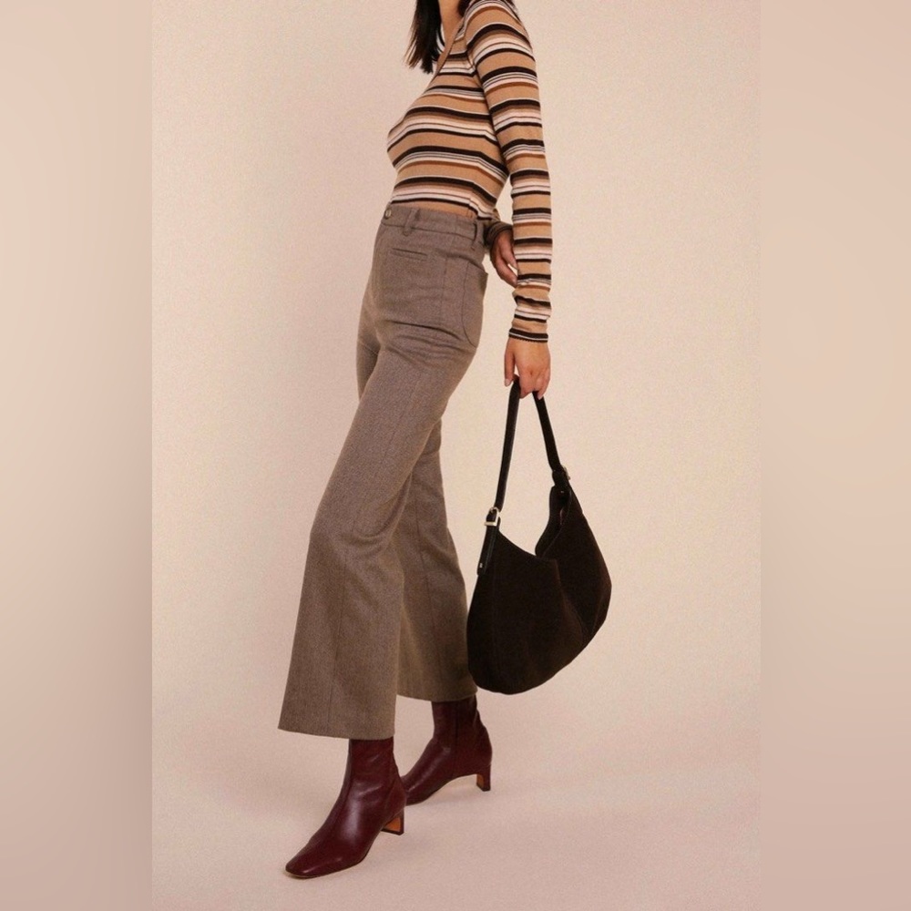 Rouje Size 34 Chevron Swan Trousers